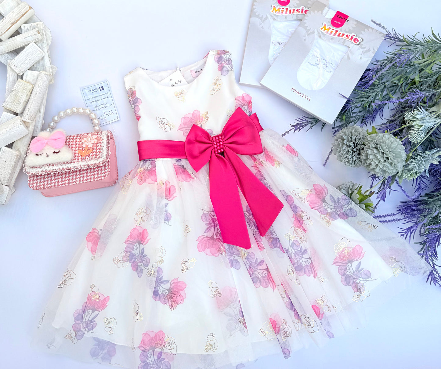 Pink flower dress