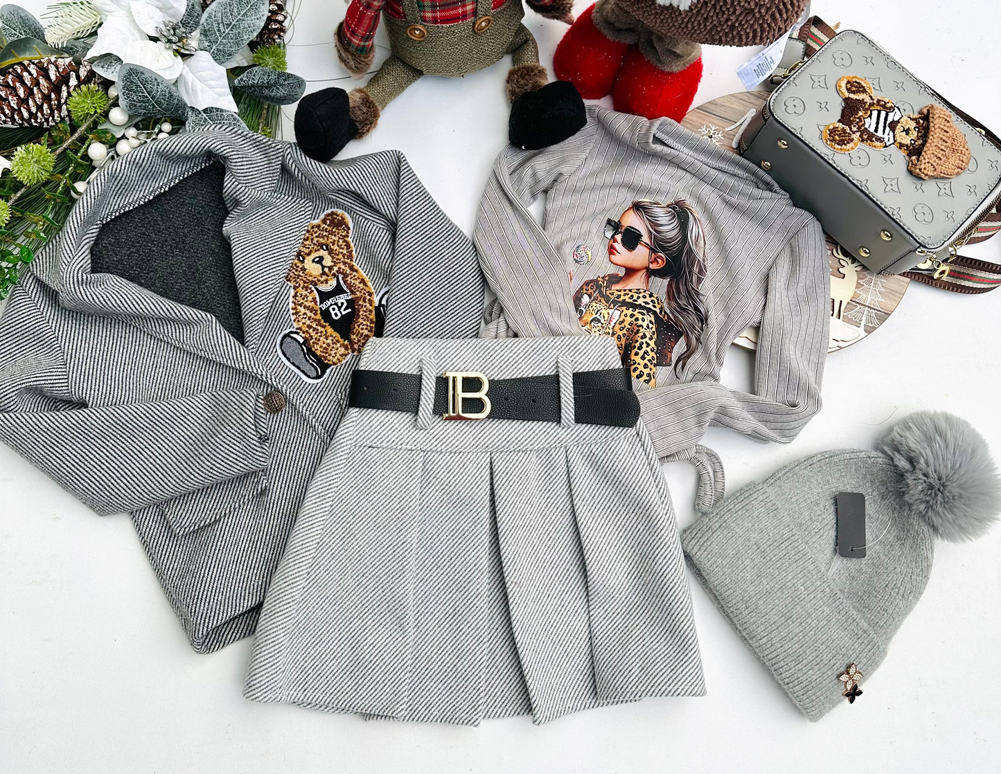 Grey Teddy blazer