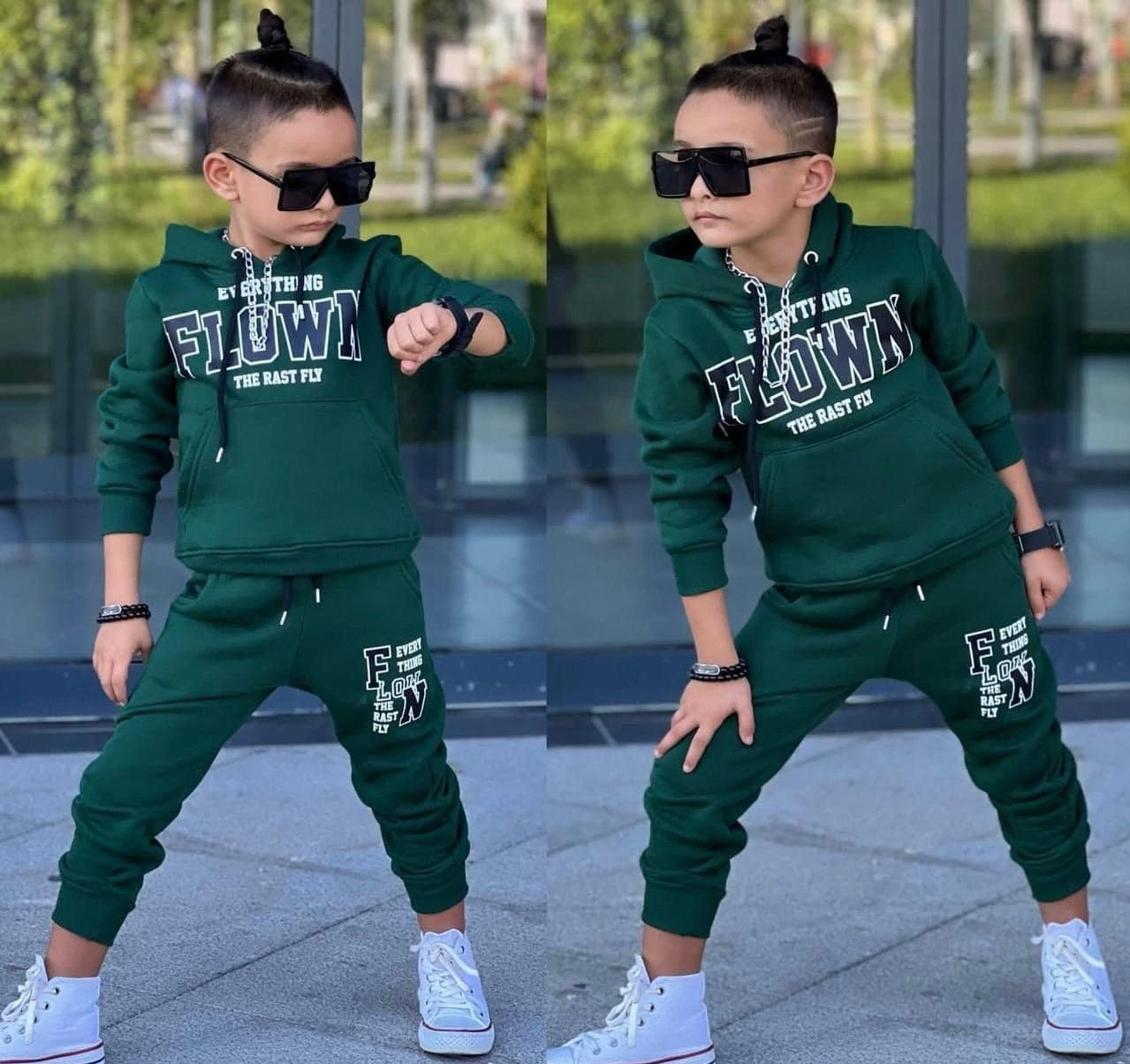 Green warm tracksuit