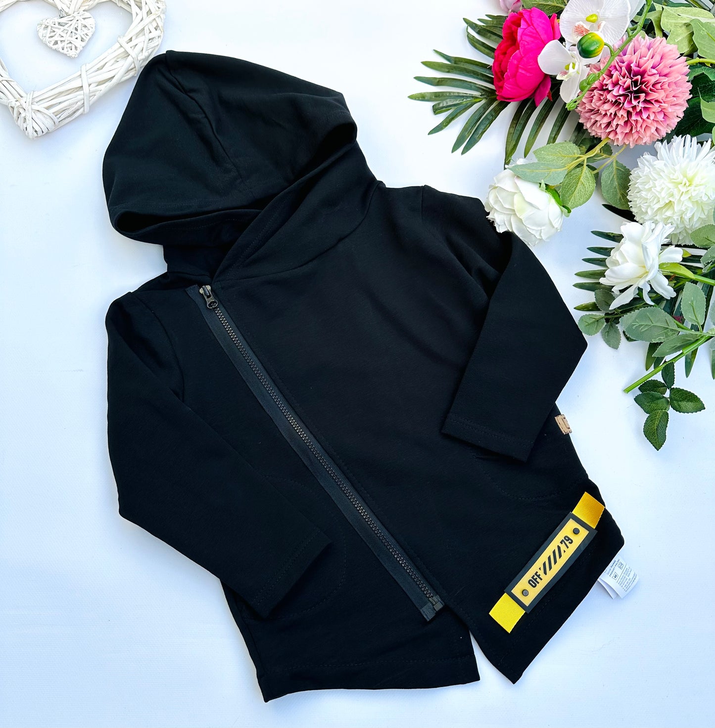 Black zip hoodie